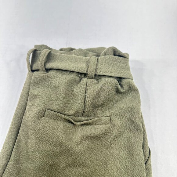Derek Heart Women's Size Medium Pant Olive Green With Tie Belt Preowned - Picture 6 of 13